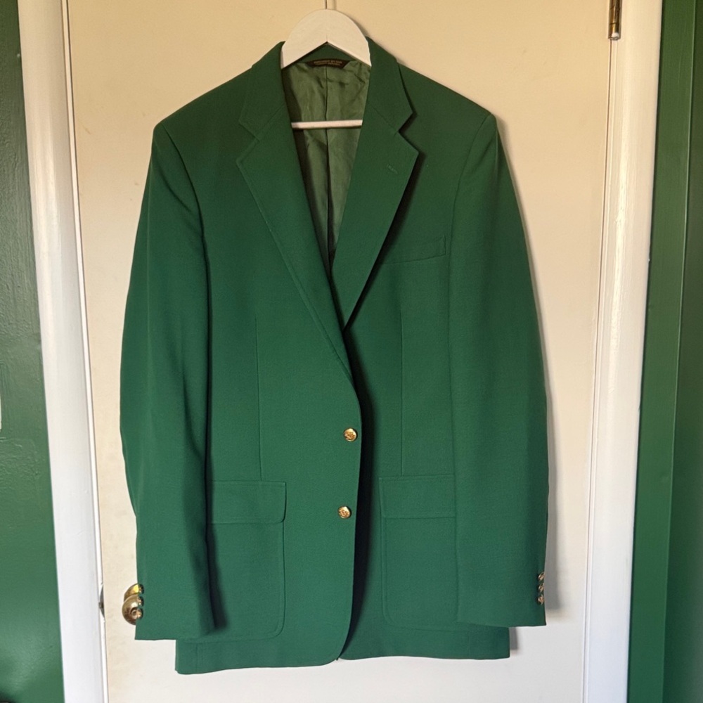 Vintage Green Oversized Blazer